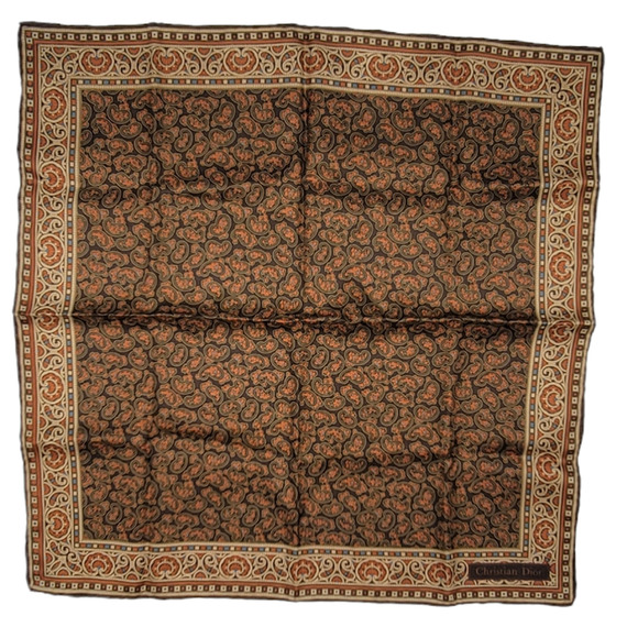 Dior Other - Christian Dior 100% Silk Paisley Pocket Square